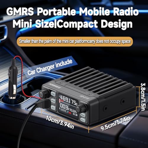 ABBREE GMRS Mobile Radio 25W Long Range Two-Way Repeater NOAA Emergency