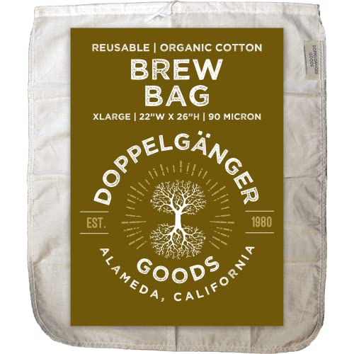 Organic Cotton XL Brew-in-a-Bag 22x26in Home Brewing Strainer - 1