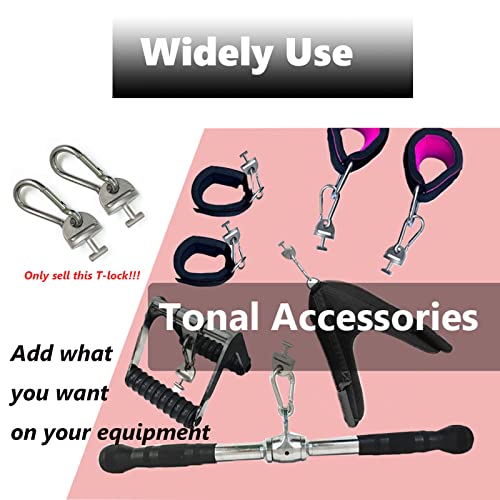Stainless Steel T Lock Adapter for Tonal Gym Equipment - 1 Pair