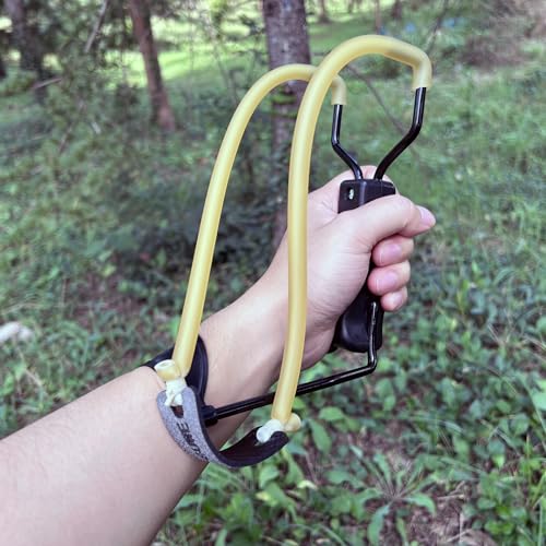 Yellow Slingshot Replacement Bands - Heavy Duty Rubber Tubing for Hunting & Outdoors