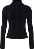 AUROLA Athletic Workout Jacket for Women - Lightweight Slim Fit Full Zip Yoga & Running Jacket with Thumb Holes