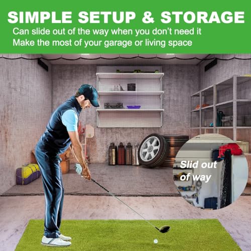LAKNUAL 12x20ft Golf Practice Net with Complete Setup Kit Indoor Outdoor Barrier