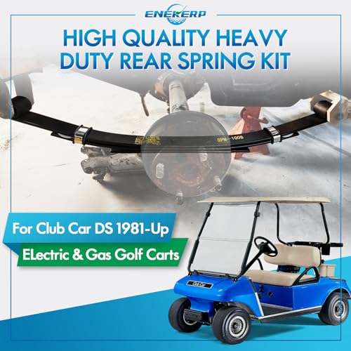 Golf Cart Rear Suspension Kit for Club Car DS 1981 and Up - Heavy-Duty 3-Leaf Springs