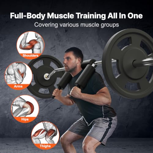 VEVOR Safety Squat Bar 700LBS Capacity - Heavy Duty Powerlifting Equipment