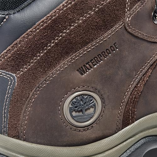 Men's Waterproof Hiking Boots - Timberland Flume Mid 11 Wide Dark Brown