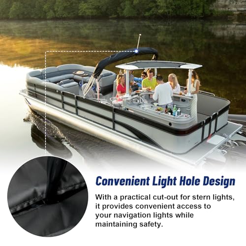 HWEIUA Oversize Bimini Top Storage Boot Cover 103" Waterproof Canvas Boat Cover