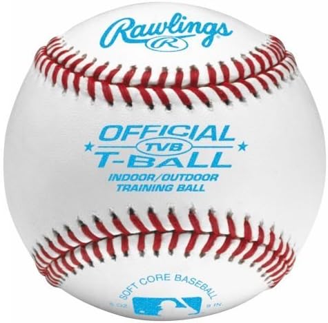 Rawlings Wood T-Ball Bat & Ball Combo - 25" Ash Bat with 2" Barrel & Rawlings TVB Ball Included
