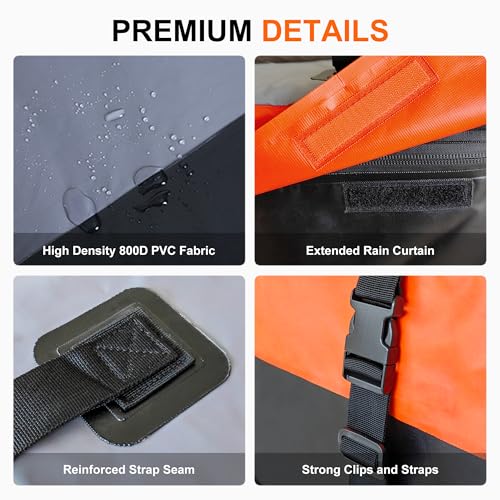 HubPax 21 Cu Ft Car Rooftop Cargo Carrier Bag Without Rack - Waterproof & Easy Install