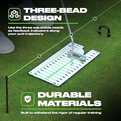 Putting String Line Golf Alignment Aid for Indoor & Outdoor Practice - Stroke Control