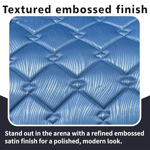 EQUINEWAVE All Purpose Saddle Pad Blue Horizon Embossed Satin Equine Tack