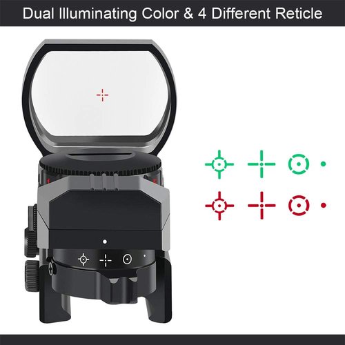 Feyachi Reflex Sight - Adjustable Reticle with Red & Green Options | Versatile 4 Style Design