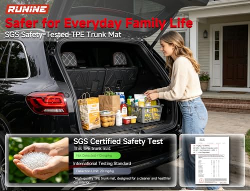Runine Custom Fit Floor Mats & Cargo Cover Set for Toyota Camry 2018-2025