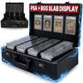 ATCOVE 4-Row Graded Card Storage Box with Combination Lock & PSA Display