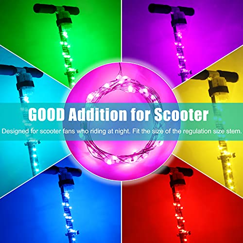 LED Scooter Stem Lights 16 Color Remote Control Night Visibility