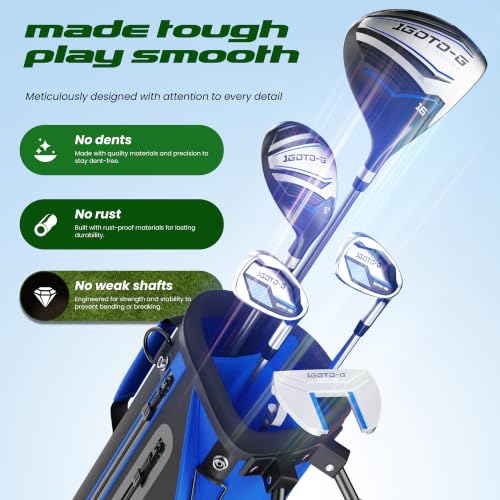 Kids Golf Clubs Set for Ages 6-8 - Right Hand Blue, Junior Golf Equipment