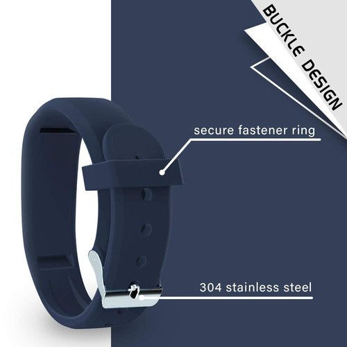 iBREK for Garmin Vivofit 3/jr/jr 2 Bands, Adjustable Replacement Wristbands with Watch Buckle for Kids Women Men(No Tracker)(3 Pack:Black&Navy&Gray, Regular Fit(6.0-9.0 in))
