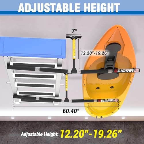 GanFindX Adjustable Ceiling Kayak Storage Rack for Garage & Watercraft