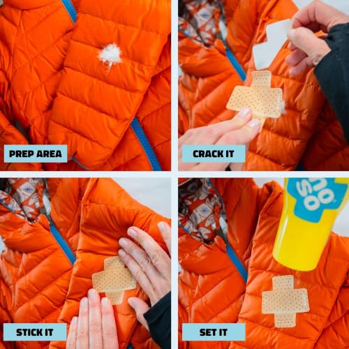 Noso Reflective Fabric Repair Kit Waterproof Peel & Stick Patches