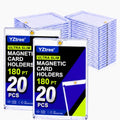 YZtree 20 Pack 180pt Magnetic Card Holders - Ultra Slim Clear Display Cases