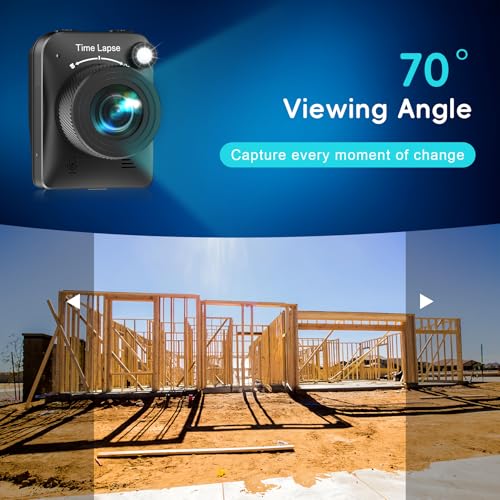 Hojocojo 4K Outdoor Time Lapse Camera with Waterproof Housing & 3 Mounts for Construction & Garden Monitoring
