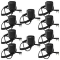 Retevis 10 Pack Shoulder Microphone for Walkie Talkies with Kevlar Cord - Universal Compatibility