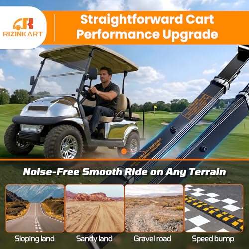 RIZINKART Heavy-Duty 4-Leaf Golf Cart Rear Leaf Spring Kit for Club Car Precedent 2004+