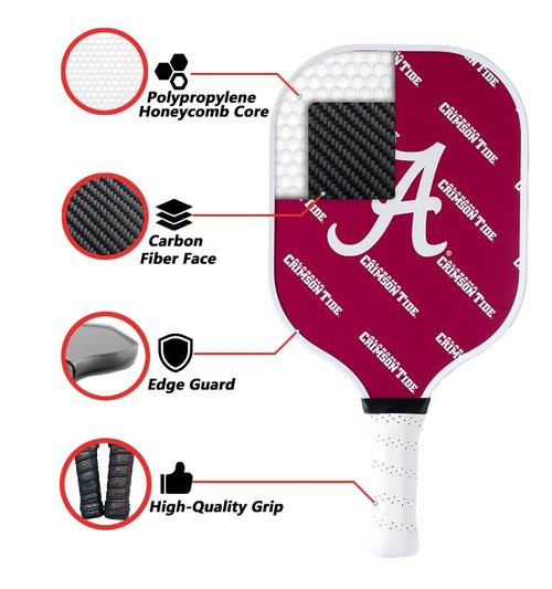 Parrot Paddle Carbon Fiber Pickleball Paddle with Honeycomb Core