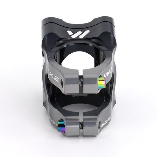 CYSKY 31.8 Stem 35mm 0 Degree MTB Short Stem Mountain Bike Stem Handlebar Riser 1-1/8 for Most Bicycle, Road Bike, MTB, Downhill, BMX, Cycling (Black & Titanium)