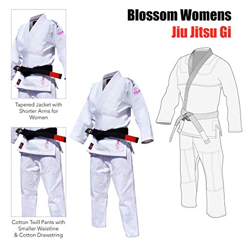 FUJI Kids All-Around Brazilian Jiu Jitsu Gi with Pink Lettering Belt, White, Size WC0
