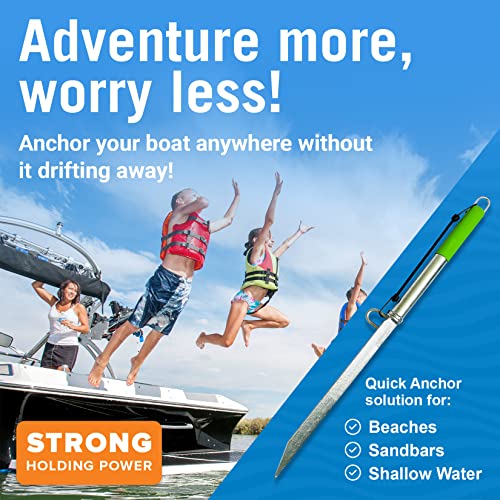 Better Boat Sand Spike Boat Anchor Pole Up to 30FT for Kayaks, Pontoons, and Small Watercraft