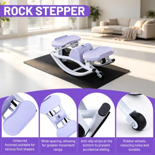 Purple Side to Side Rock Stepper Exercise Machine - Full-Body Workout