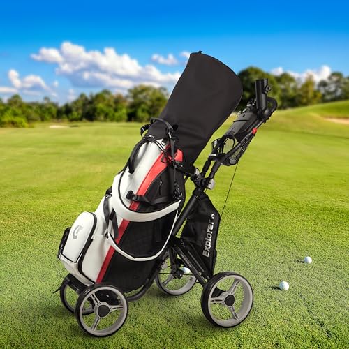 Caddytek Superlite 4 Wheel Golf Push Cart Explorer Dark Grey