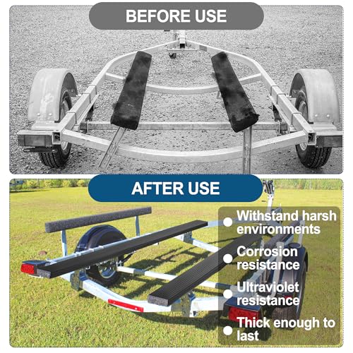 Desunqin Waterproof Boat Trailer Bunk Wrap Kit 1.5 x 6 in x 24 ft with Screws & Straps