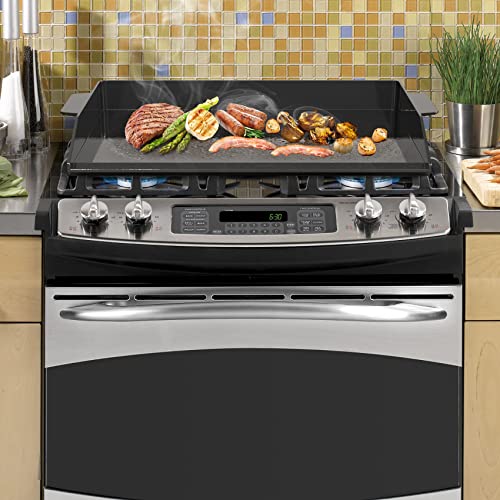 Onlyfire 23x16 Inch Enamelled Cast Iron Cooking Griddle - Durable Outdoor Kitchen Tool