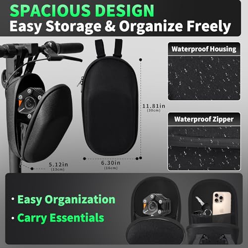 Heavy Duty Folding Bike Lock with Bag for E-Bikes and Scooters - Keyless Combo