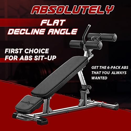BODY RHYTHM Adjustable Sit-Up Bench with 4 Heights & Reverse Crunch Handle