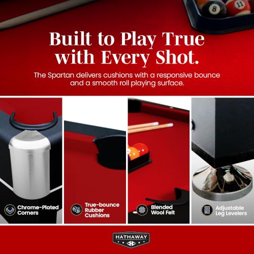 Hathaway Spartan 6 Ft Multi-Game Table with Pool & Ping Pong - Space-Saving Combo
