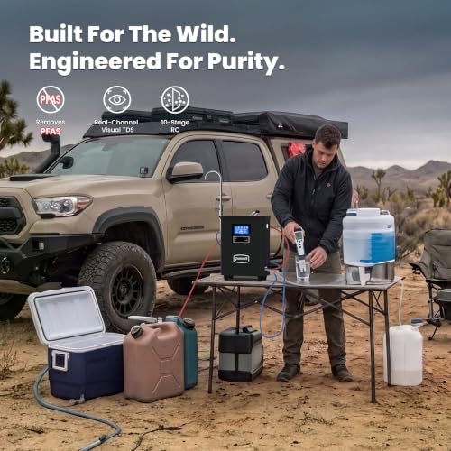 Portable Electric RO Water Filter System with UV Light - Black, 1 Unit