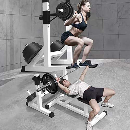 Adjustable Squat Rack with Safety Lock, 550LBS Max Load for Home Gym