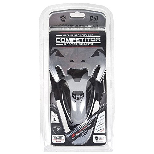Venum Competitor Groinguard - Black/Grey Large Shock Absorbing Cup for Athletes