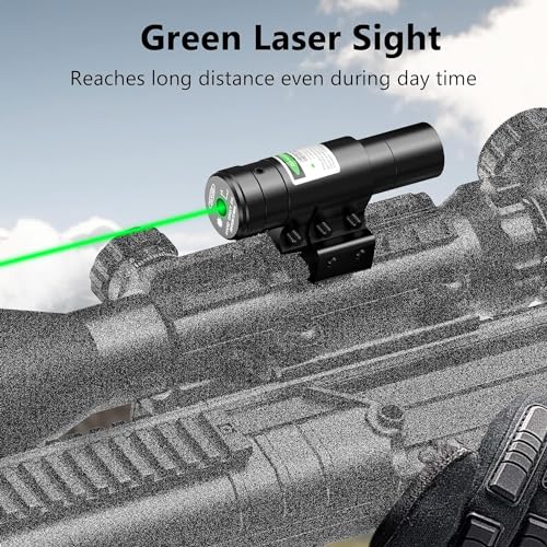 MidTen 4-16x50 AO Hunting Rifle Scope with Green Laser Sight & Illuminated Red/Green Dot