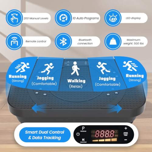 Bigger PowerFuel Large Vibration Plate Exercise Machine for Lymphatic Drainage