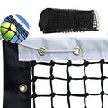 VANCL Outdoor Heavy Duty Tennis Net Black & White - Professional Standard 42ft Court Replacement with Fiberglass Dowels