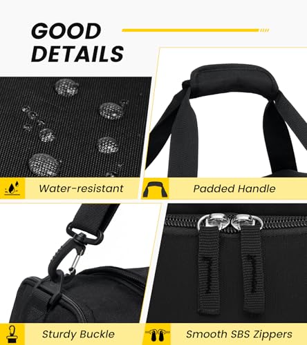 Vorspack 21-Inch Gym Bag with Shoe Compartment - Black, Travel & Sports Duffle