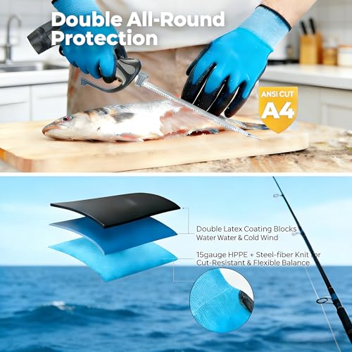 Electric Fillet Knife for Fishing 8 & 10 Inch Blades Gray1 - Cordless Seafood Slicer with Batteries