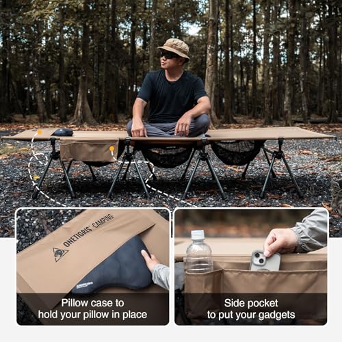 Extra Large Camping Cot with Extending Legs - Coyote Brown
