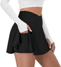 DLOODA Women's Tennis Skirt - High Waisted 2-in-1 Athletic Golf Skorts with Pockets | Perfect for Running & Workouts