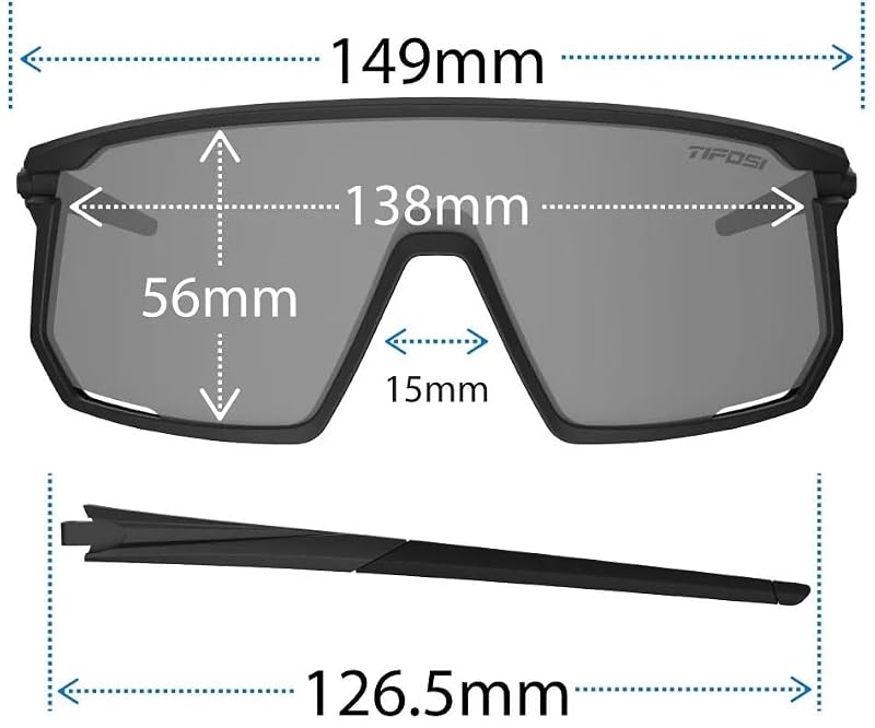 Tifosi Moab Full-Frame Cycling Sunglasses - Shatterproof Lightweight Shield - Forest Vapor (Clarion Gold Fototec)