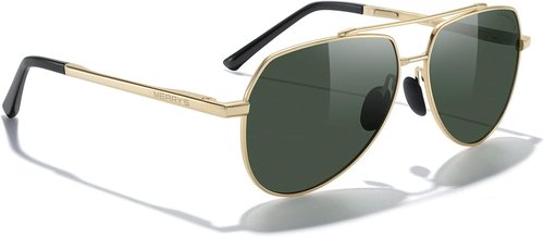 MERRY'S Men Classic Pilot Sunglasses for Men Women - Polarized Driving Sun glasses Mirrored Lens UV 400 Protection 58 MM