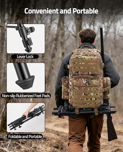 CVLIFE Adjustable Shooting Tripod for Rifles and Crossbows - Heavy Duty Hunting Rest